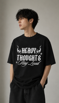 Heavy Thoughts Oversized Tee – Black
