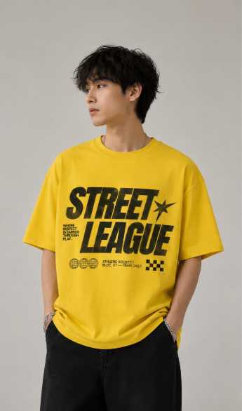 Street League Oversized Tee – Yellow