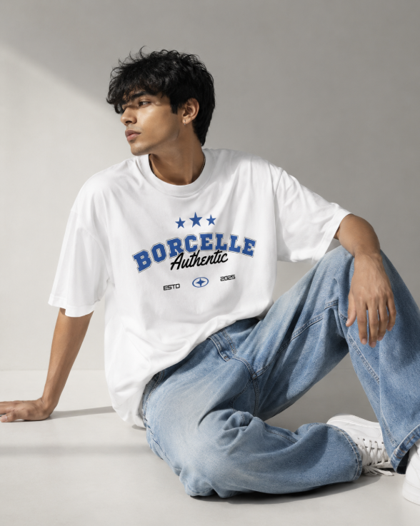 Borcelle Authentic Oversized Tee – White