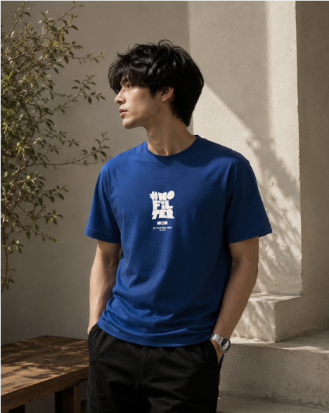 No Filter Oversized Tee – Royal Blue